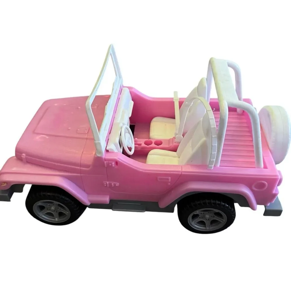 Vintage Barbie Pink Jeep‎ 2012 Mattel Beach Safari Cruiser Plastic