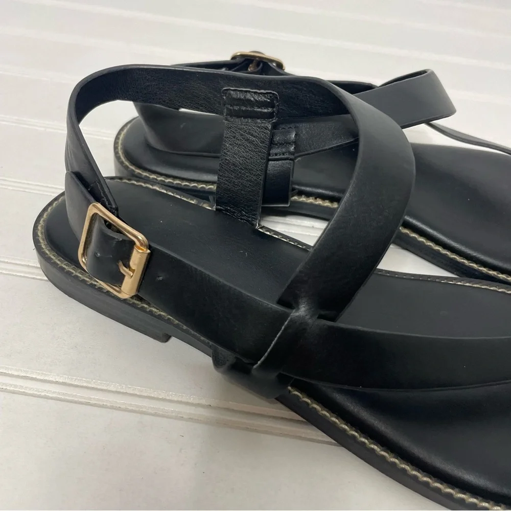 Joie Lennox Black Leather Women's Sandals 333