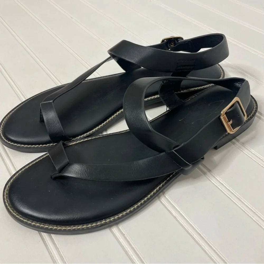 Joie Lennox Black Leather Women's Sandals 333