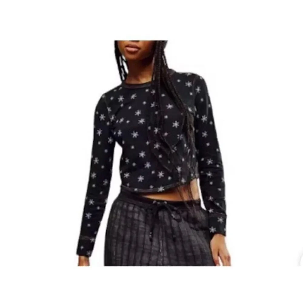 Free People Intimately Quilted Love Pajama Top