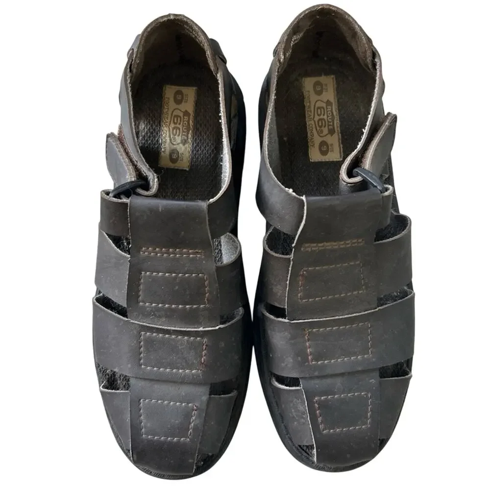 Route 66 Men's Leather Fisherman Shoes