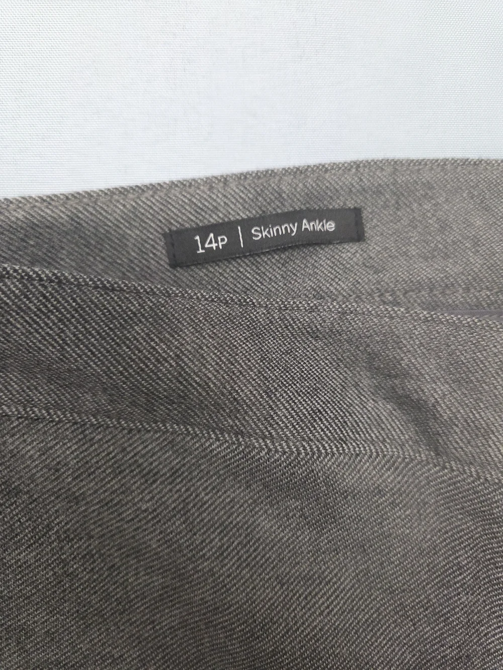 NWT Talbots Skinny Ankle Pants Gray Petite 14P Career Stretch