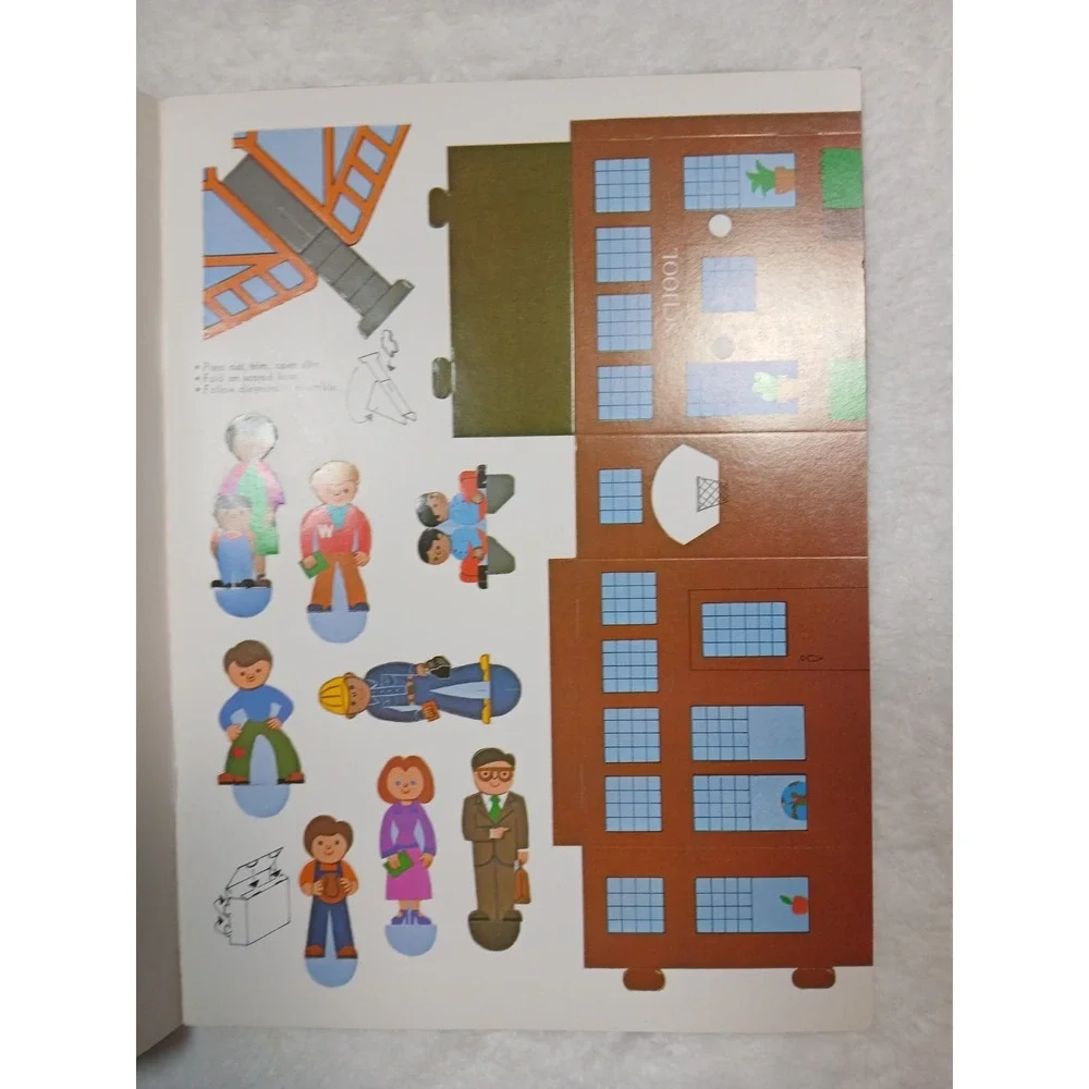 VTG 1976 Whitman Tiny Neighborhood Press-Out Book #1917 Unused Punch Out Set