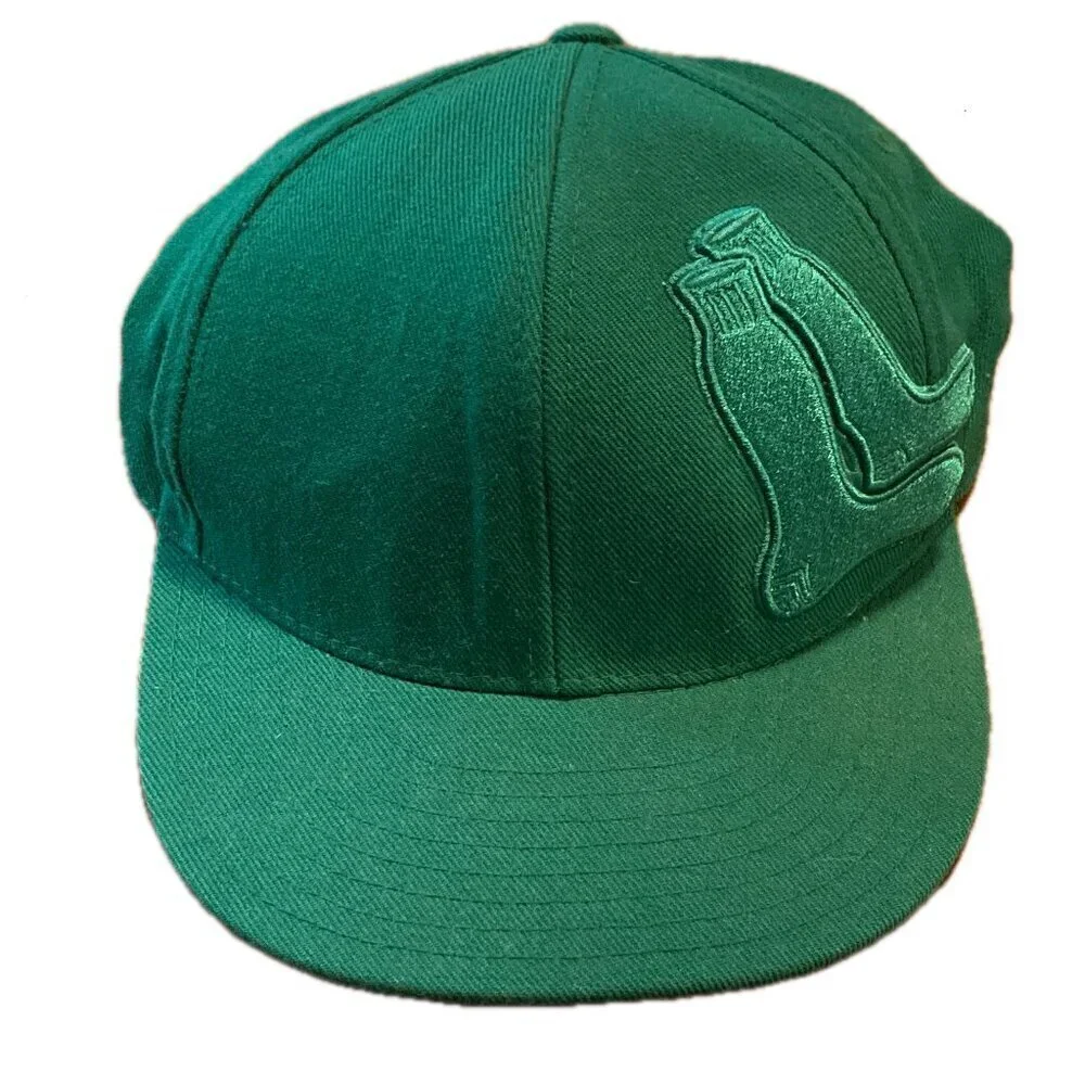 RARE Green Sox American Needle Boston Red Sox Fitted Baseball Cap Size 7 3/8