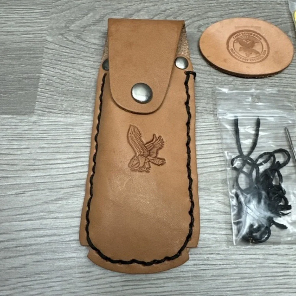 Camp Raven Knob 2009 Pocket Beck Leather Knife Kit Assembled Pouch‎ Old Hickory