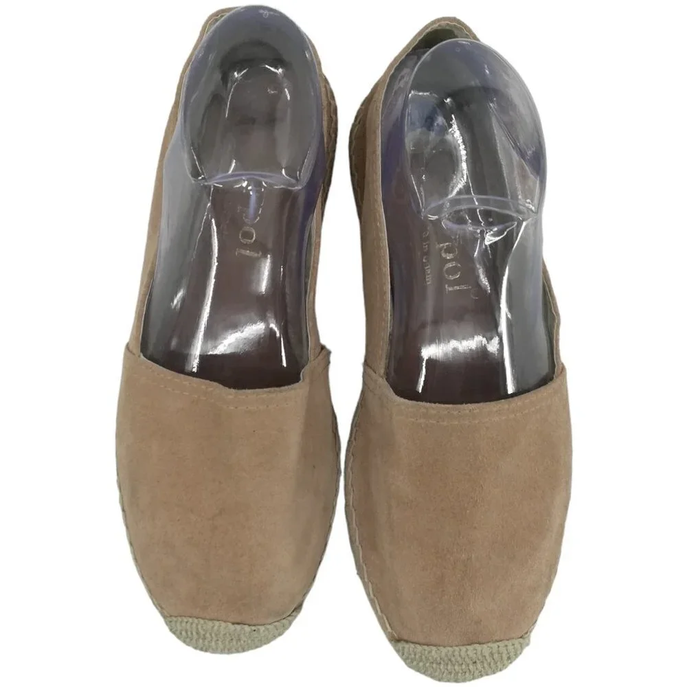Maypol Suede Flat Espadrilles Shoes Slip On Size 39 US 8.5 Made in Spain Anthro