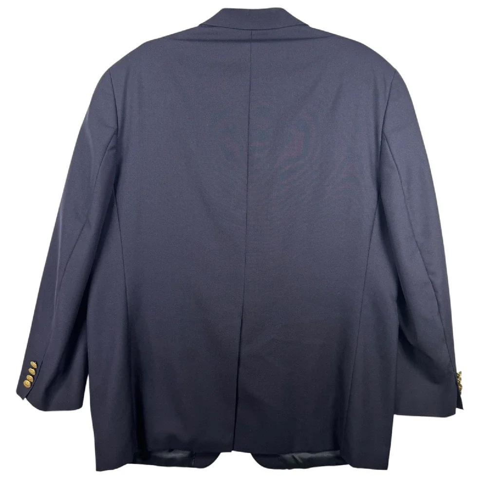 Polo University Club Blazer Wool Gold Two Button‎ Classic Sport Coat Jacket 46R