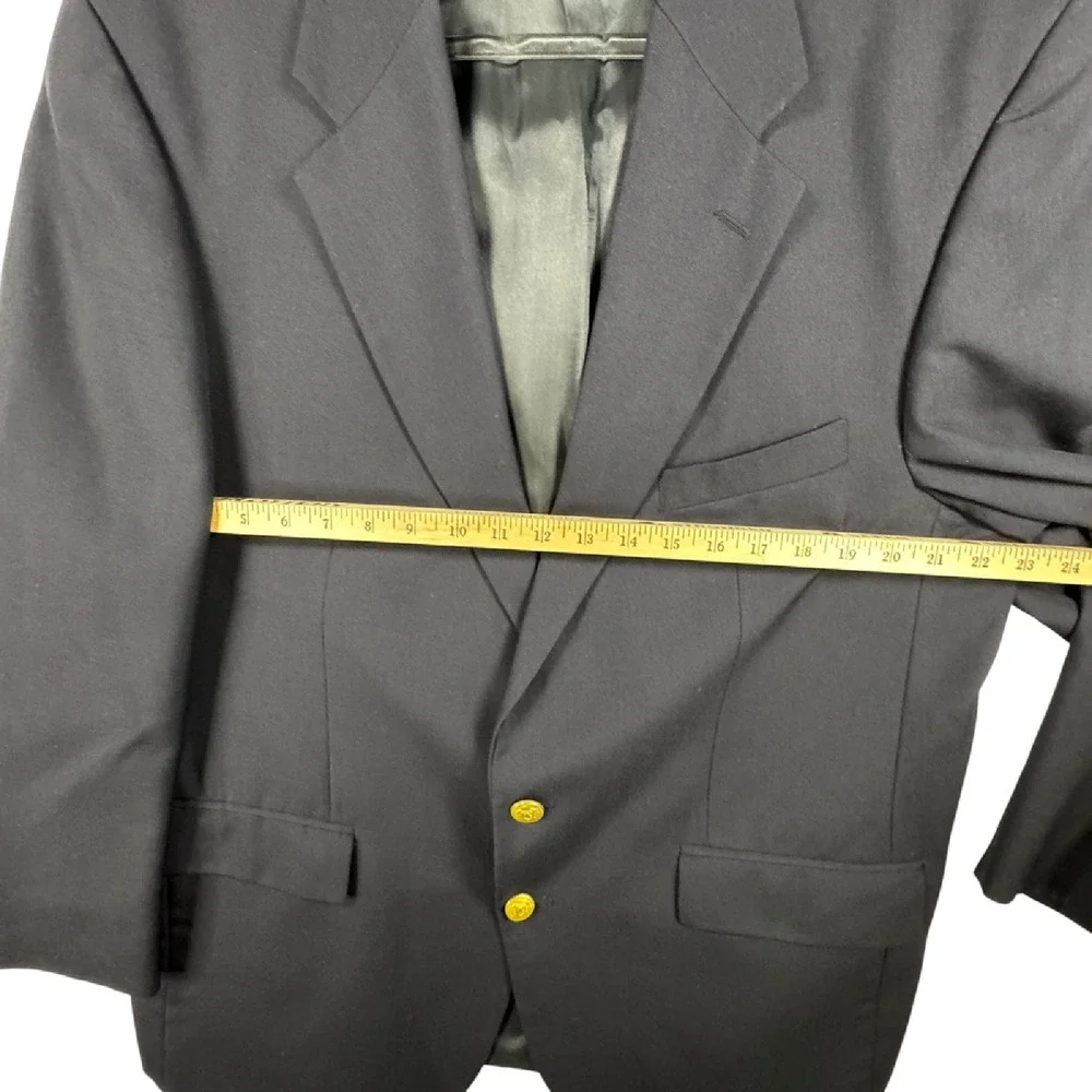 Polo University Club Blazer Wool Gold Two Button‎ Classic Sport Coat Jacket 46R