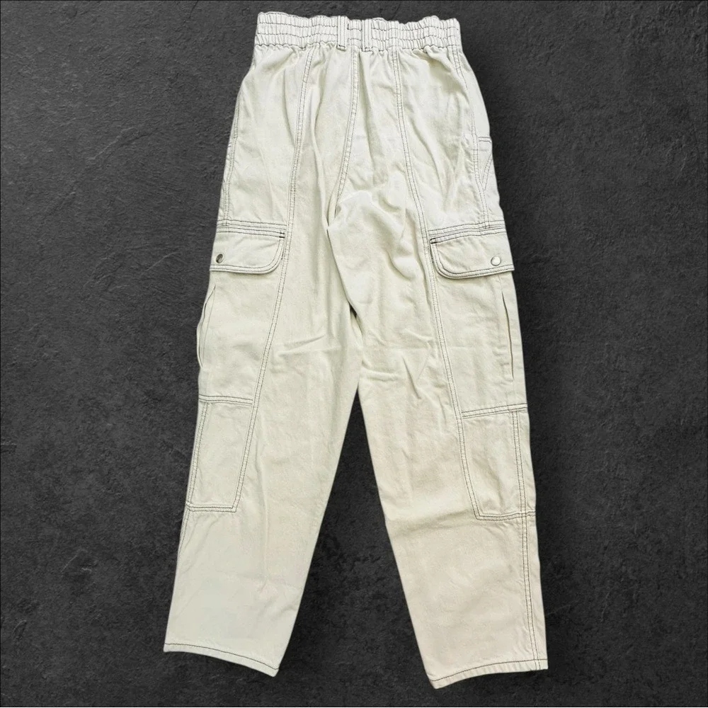 Urban Outfitters BDG Relaxed Skate Cargo‎ Jean 27 Off White Ivory Baggy Utility