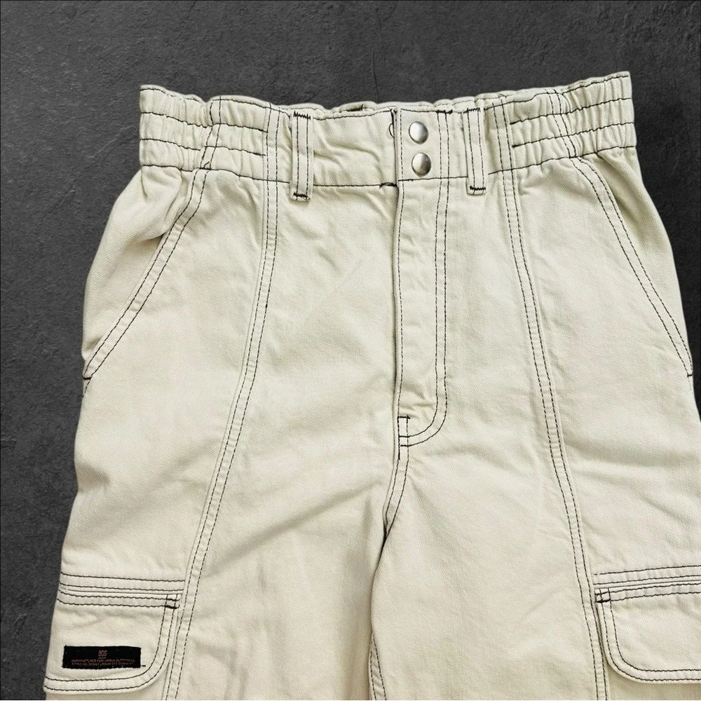 Urban Outfitters BDG Relaxed Skate Cargo‎ Jean 27 Off White Ivory Baggy Utility