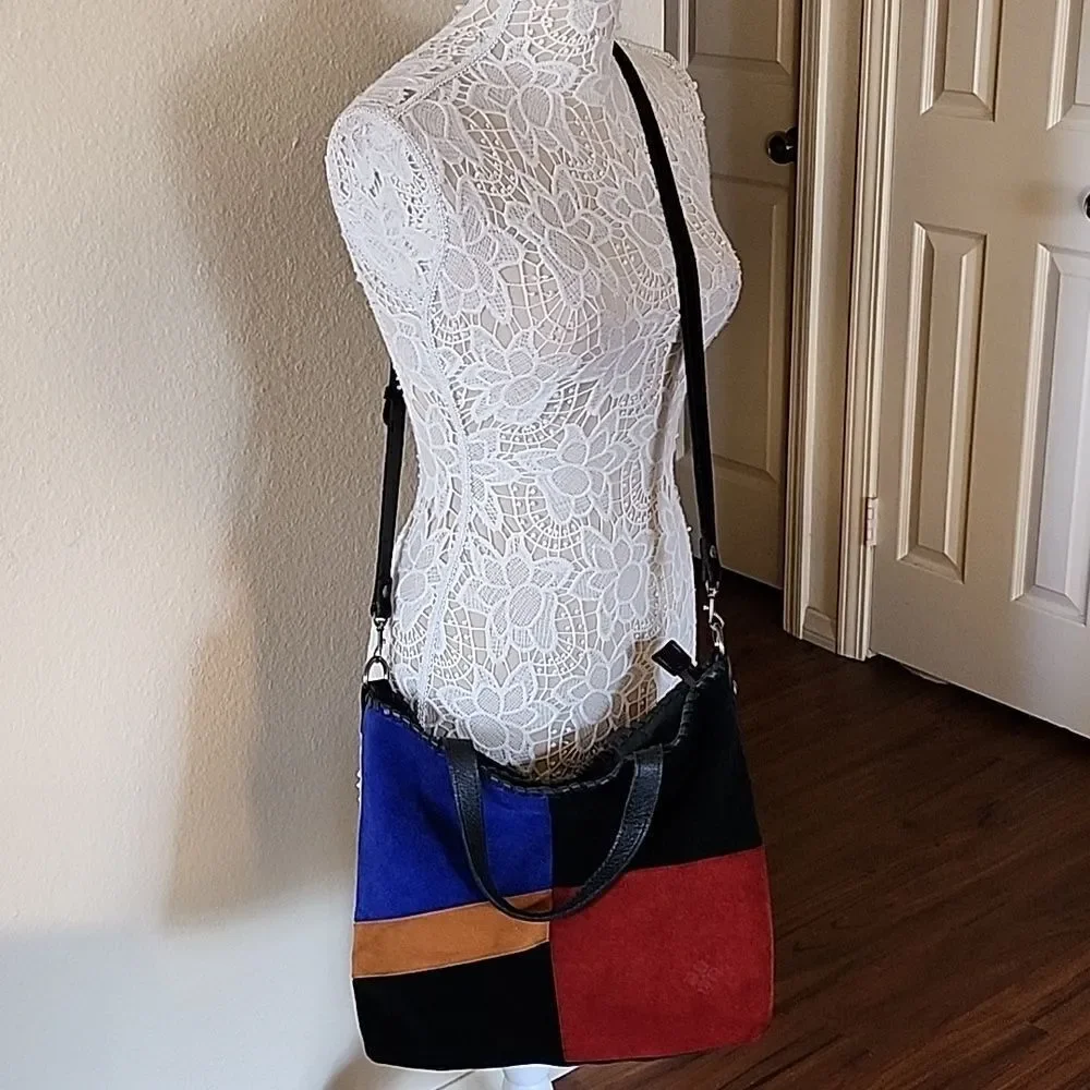 Patricia Nash Zola Color Block Tote Satchel Bag