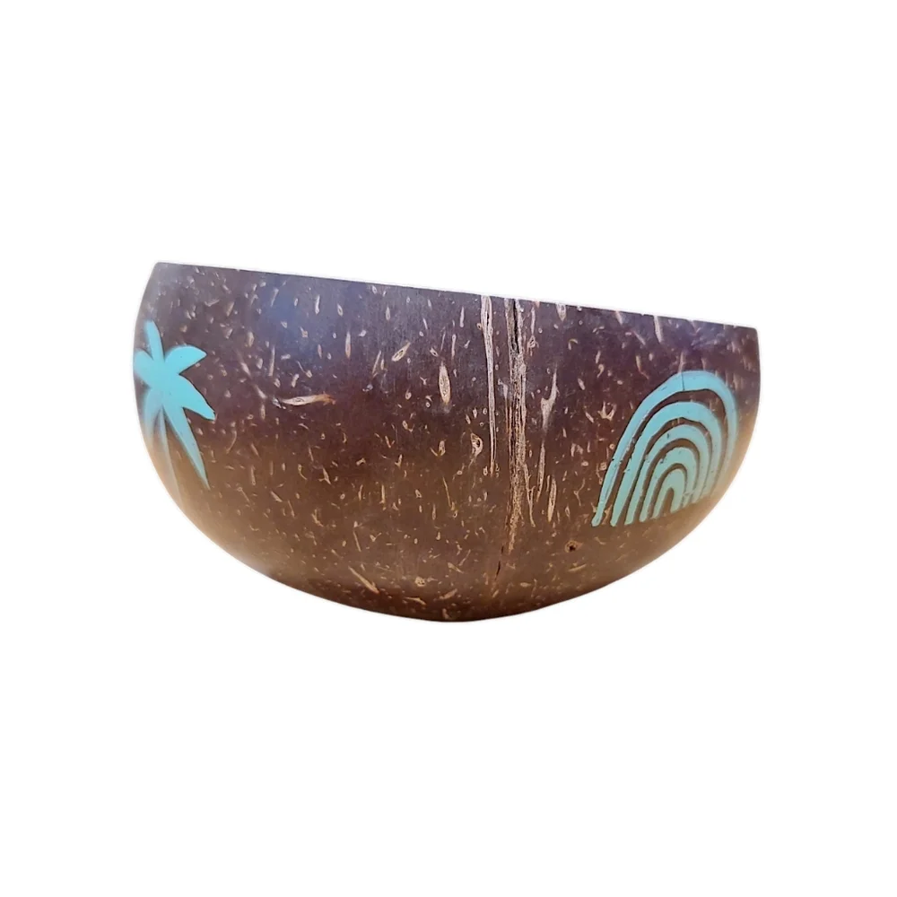 Handcrafted and Handpainted Coconut Bowl