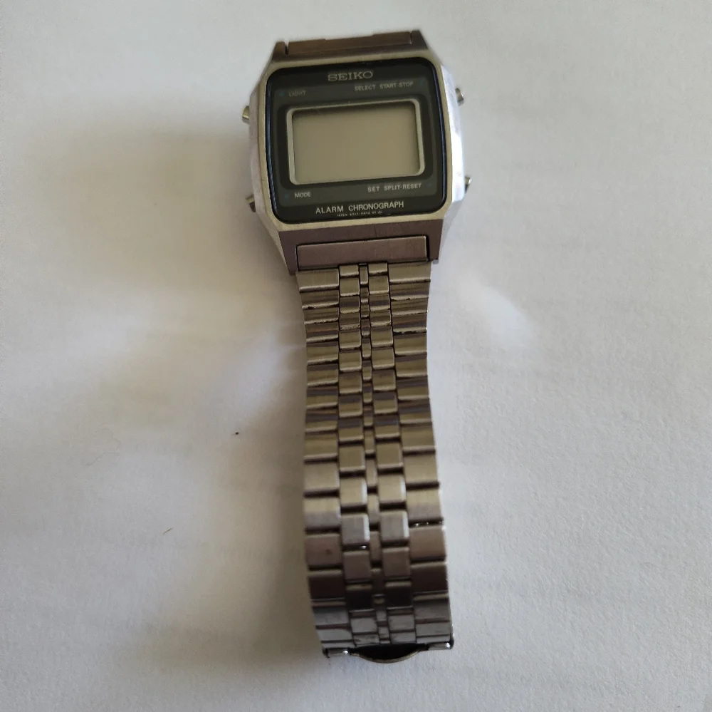 Seiko Silver Digital Watch