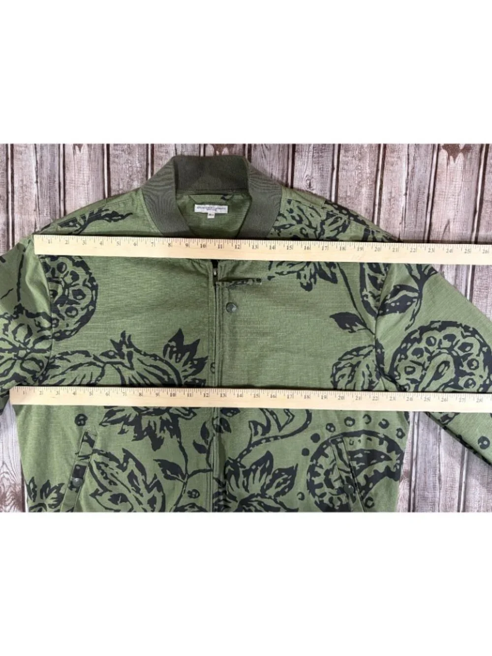 Engineered Garments Floral Print Ripstop Aviator Jacket size L color Olive