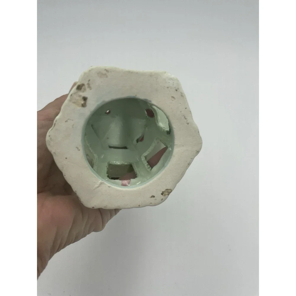 Vtg Aquarium Fishbowl Ceramic Swim Through 3D Japanese Pagoda Tower 5x3.5