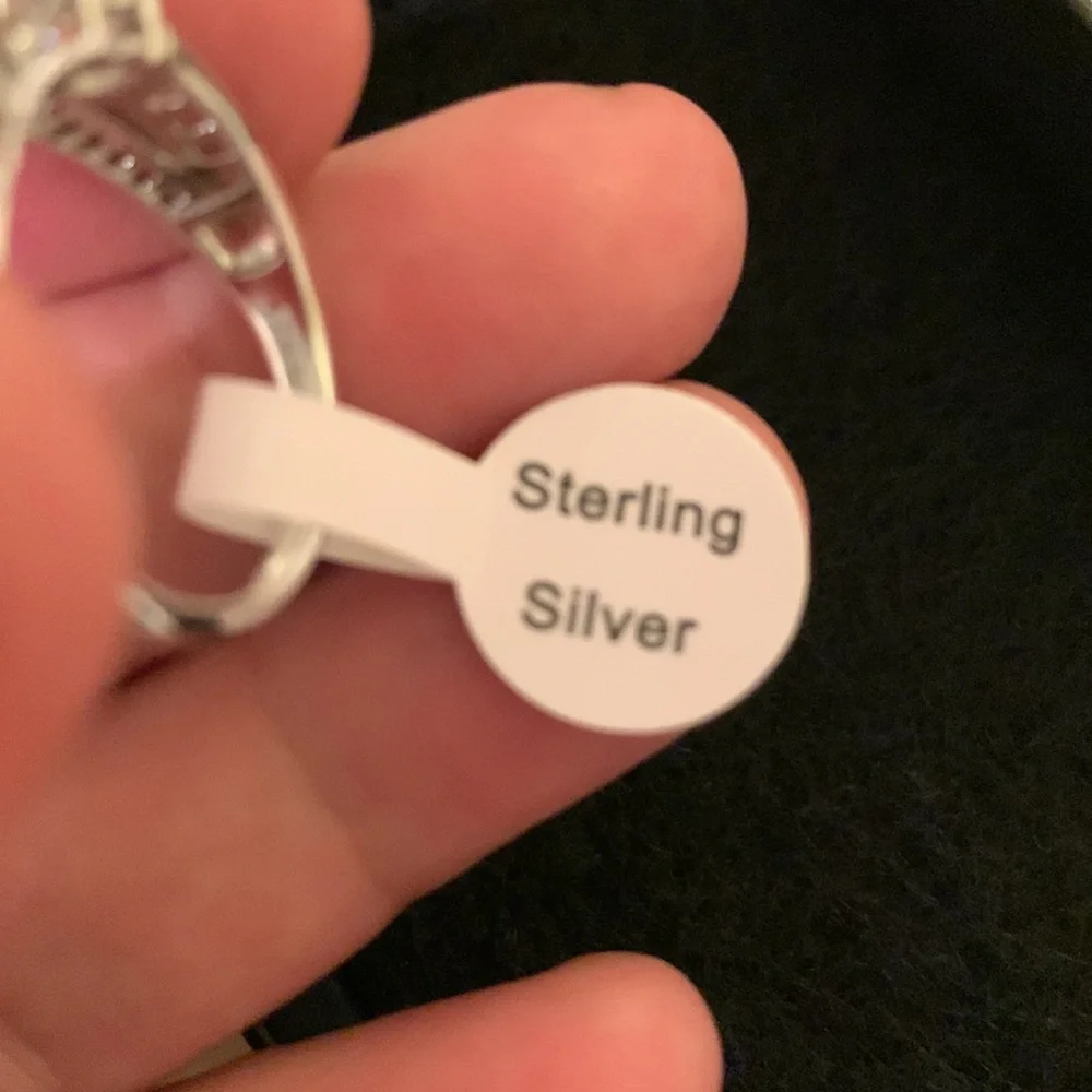 New .Sterling Silver 925‎ CZ ring .