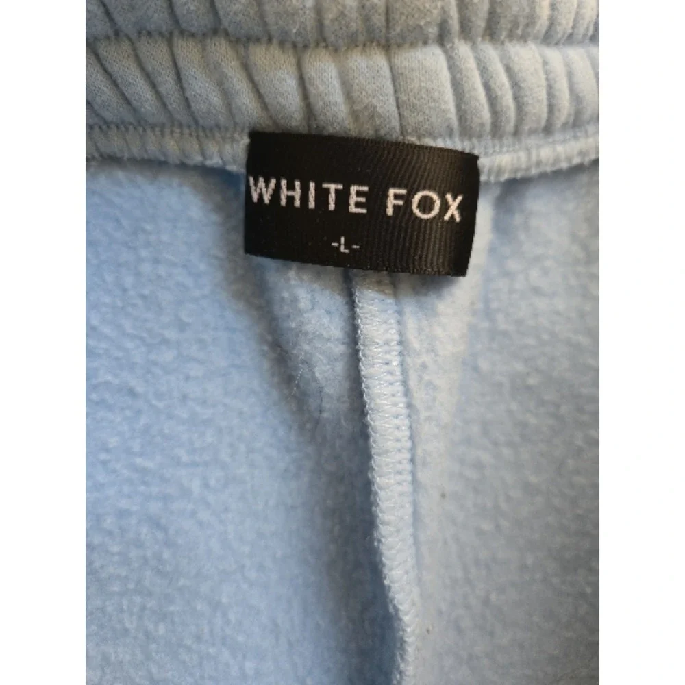 Womens White Fox Large Blue Drawstring Shorts‎ Pockets Clean
