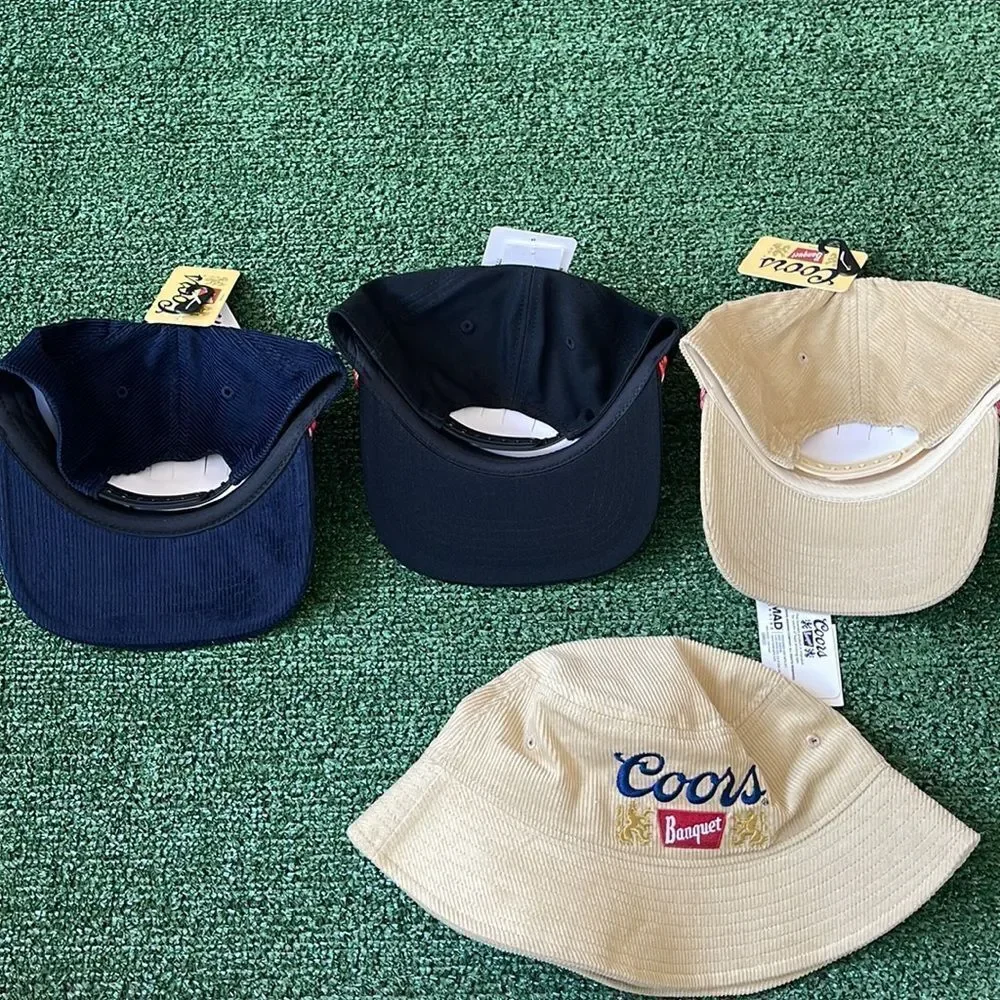 Coors | Miller‎ -  Banquet Corduroy Snapback Hat| Bucket Hat Vintage 90’s Style