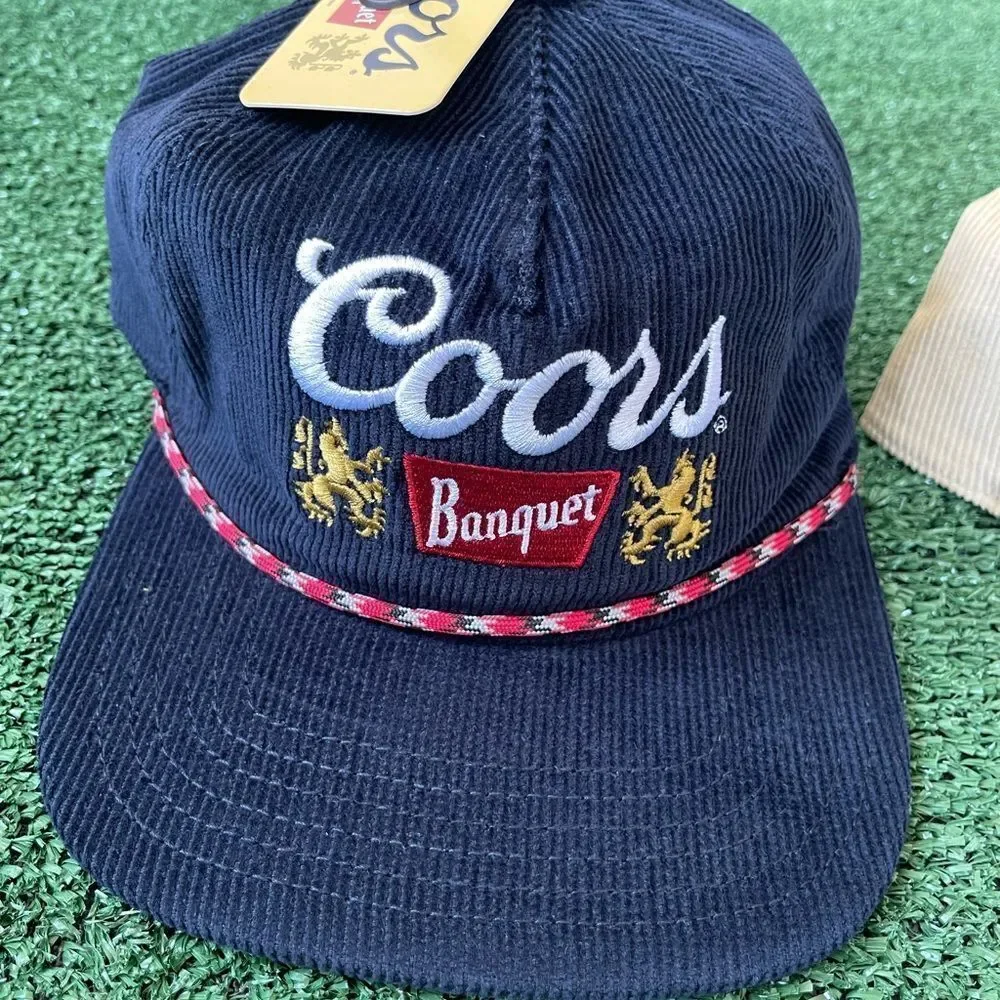 Coors | Miller‎ -  Banquet Corduroy Snapback Hat| Bucket Hat Vintage 90’s Style