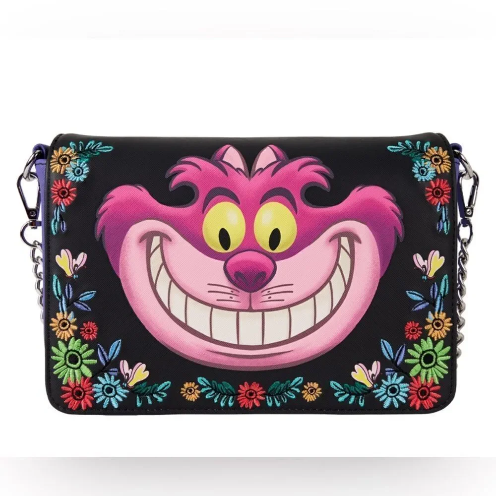 Loungefly Alice in Wonderland Cheshire Cat Tulgey Wood Crossbody Bag