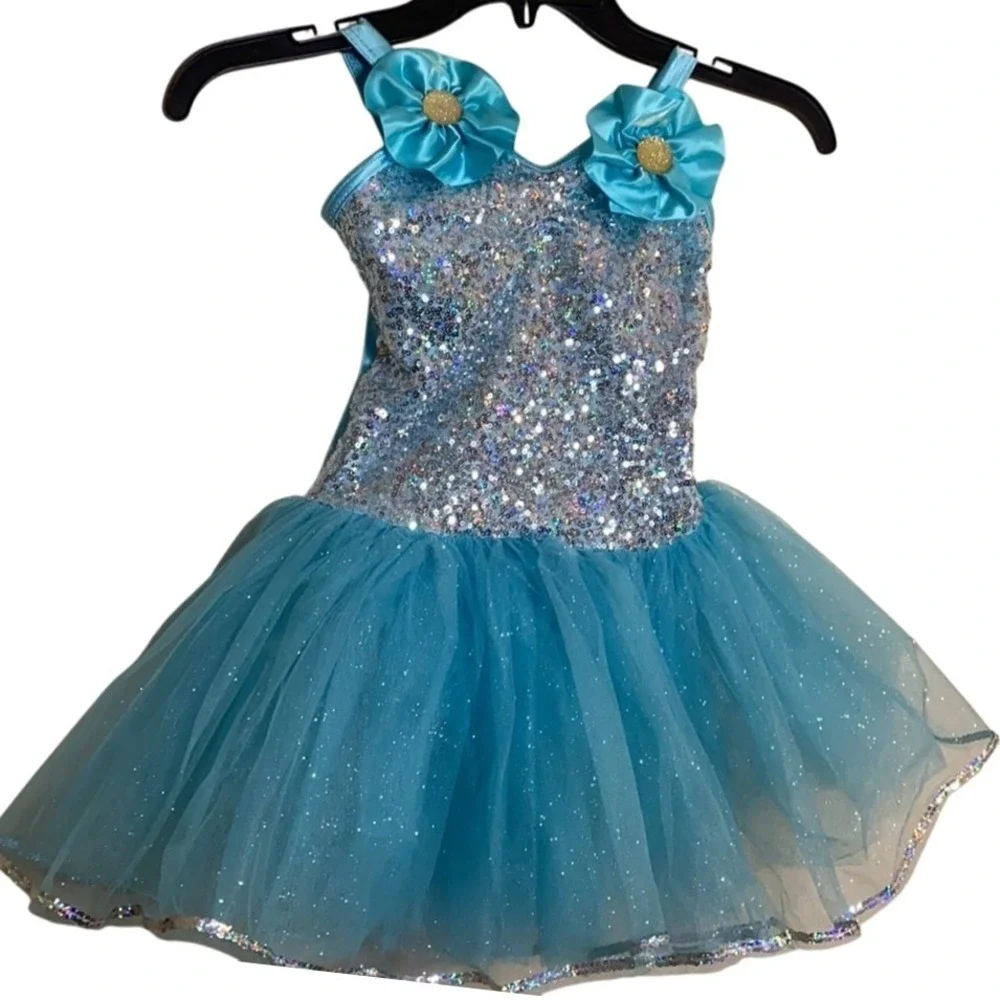 Weissman Pocket Full of Posies  dance leotard recital girls size IC  Style‎ 9100