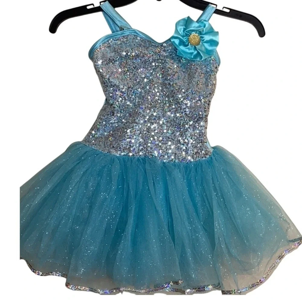 Weissman Pocket Full of Posies  dance leotard recital girls size IC  Style‎ 9100