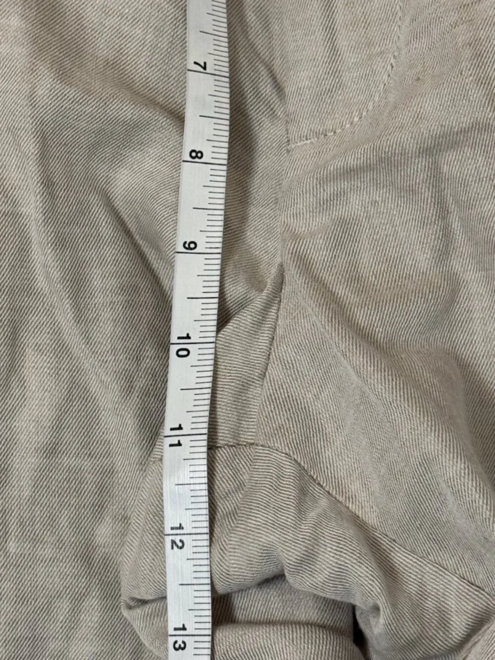 Perry Ellis Pants Mens 34x30 Linen Blend Pleated Dress Trouser Tan Lightweight