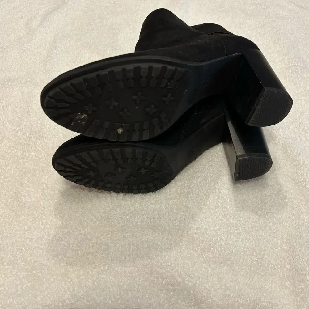 a new day Black Ankle Booties with Block Heel