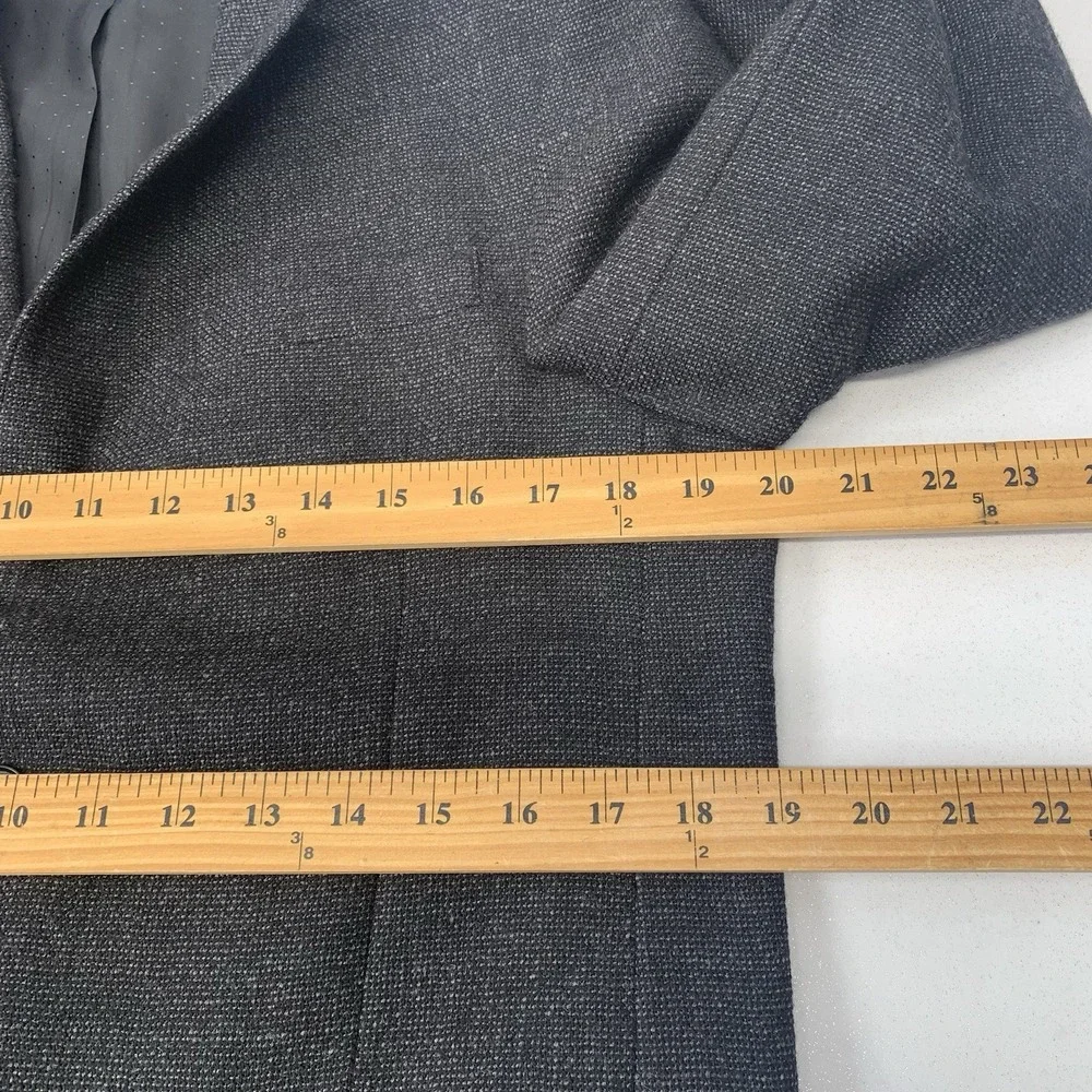 Tommy Hilfiger Sport Coat Blazer Black Tweed 40 R Wool  2 Button Business  Work