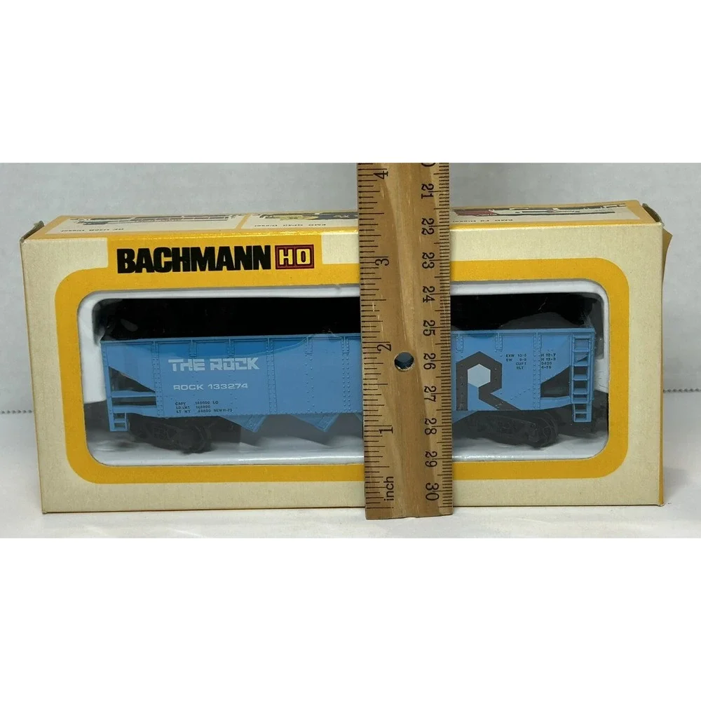 Bachmann‎ HO Scale #1029 42' Open Quad Offset Hopper Rock Island EUC