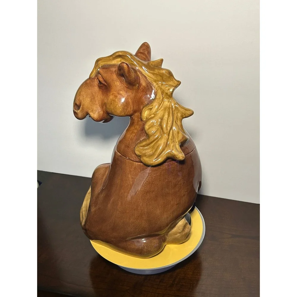 Montana Lifestyles Horse Cookie Jar Ceramic Brown Western Equestrian Decor 12