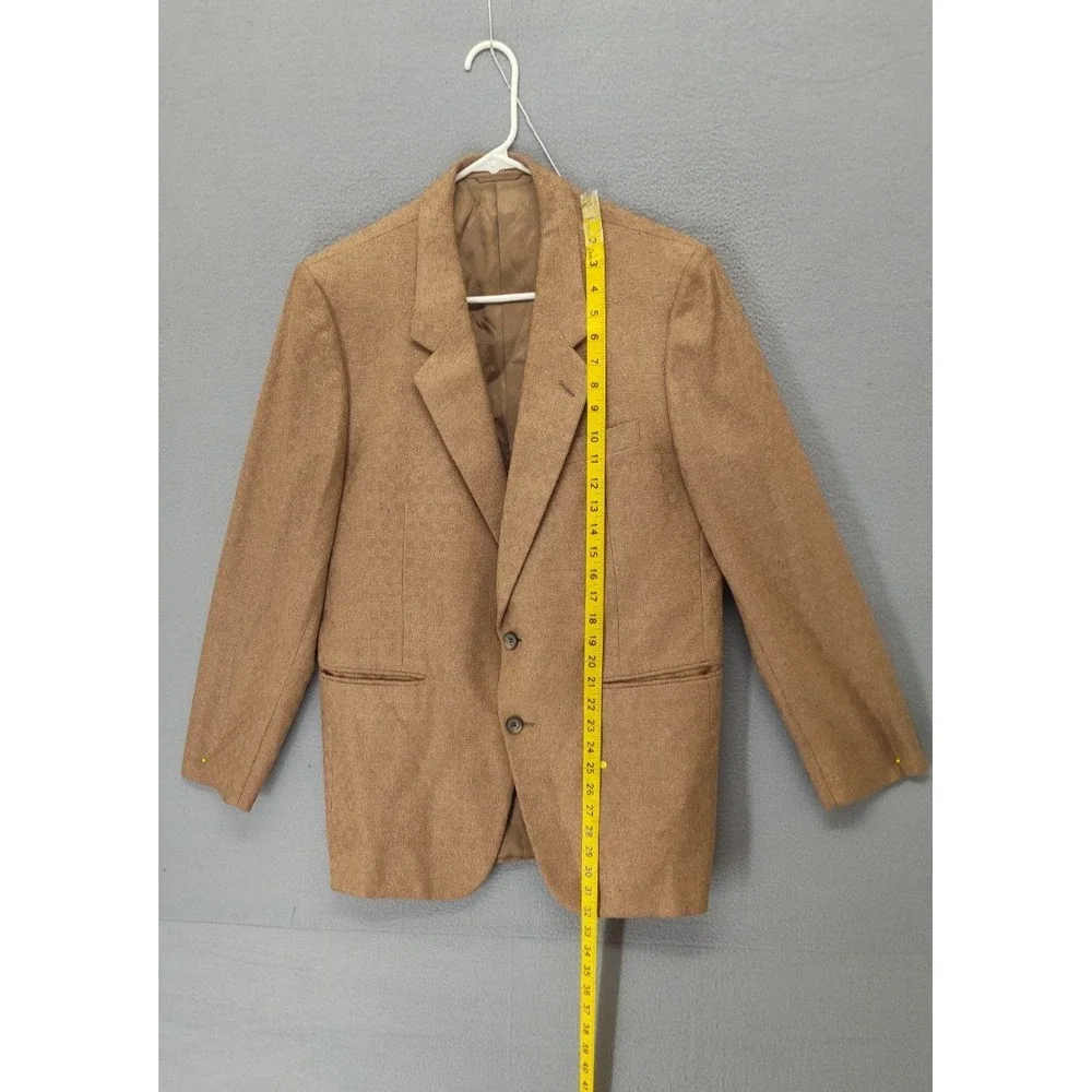 Amalfe Orsini Men Blazer 42 Brown Wool Blend Casual Tweed Style Two Button Coat