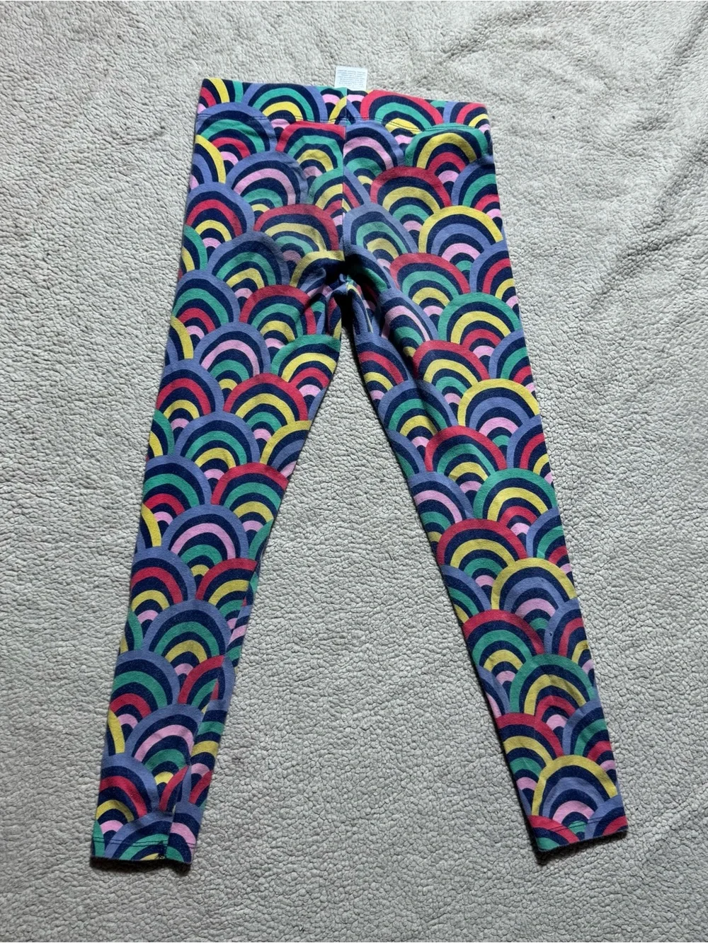 Mini Boden Girls 8-9Y Multicolor Rainbow Print Stretch Waist Sleepwear Casual