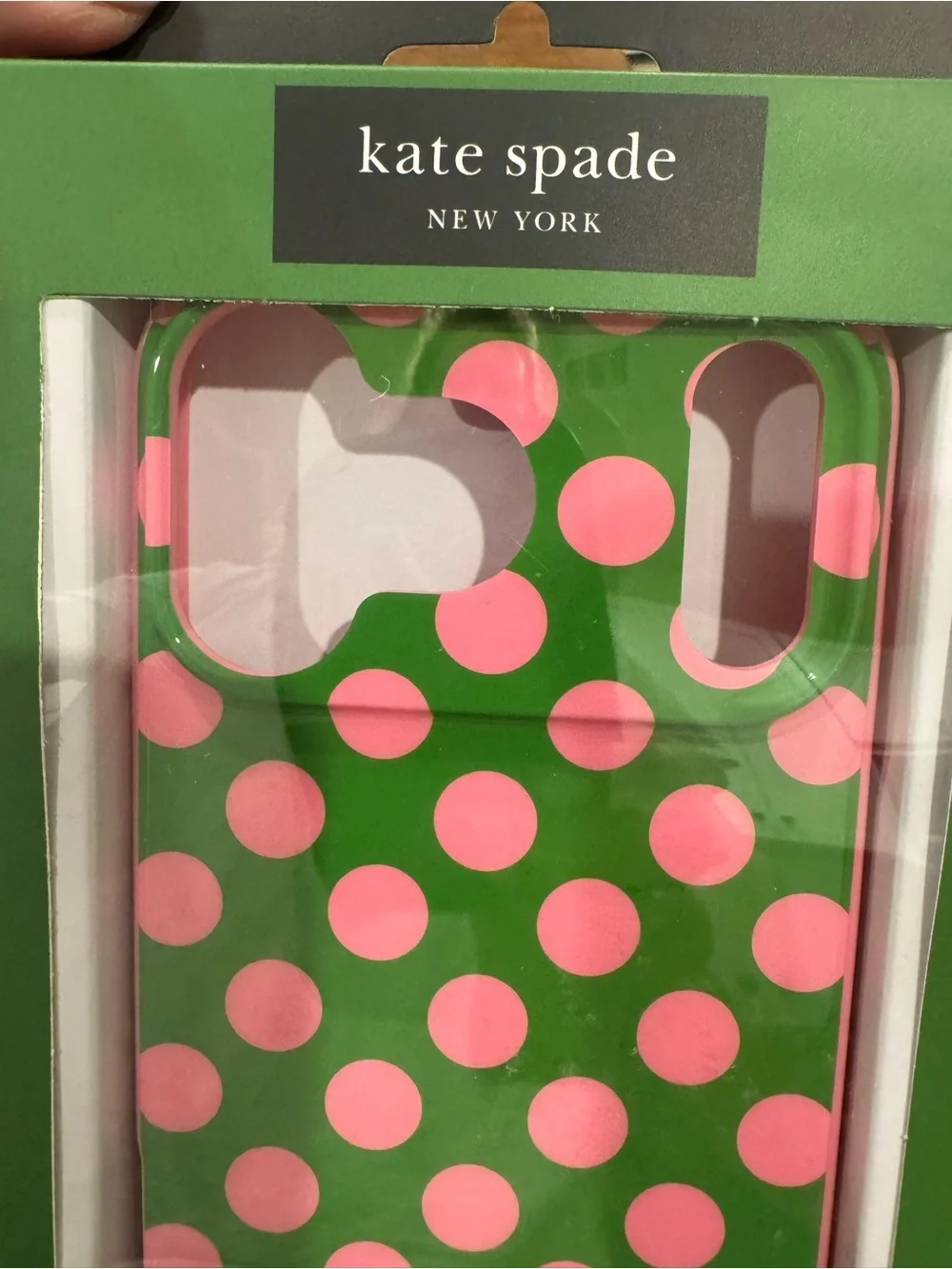 kate spade Green with Pink Polka Dot iPhone 17 pro max Case