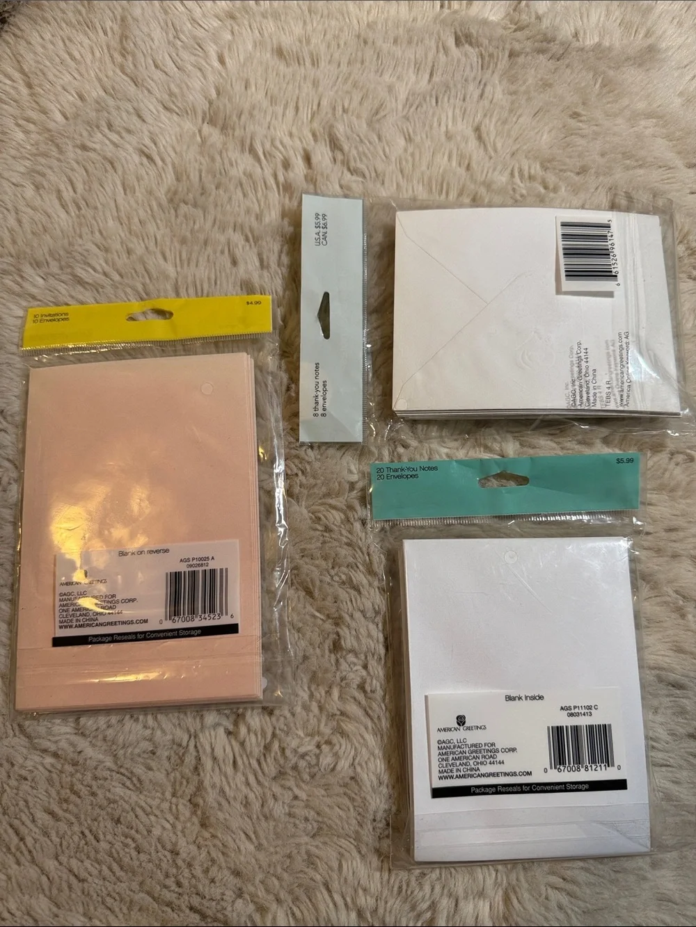 American Greetings assorted pink