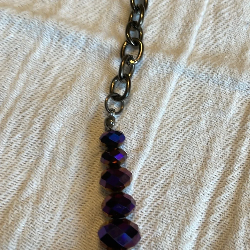 Purple sparkly necklace