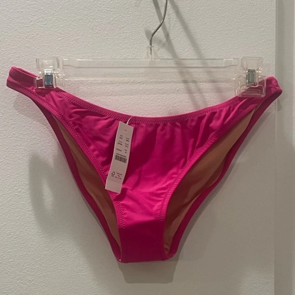NEW…J.CREW Heritage High Leg Pink Bikini Bottom