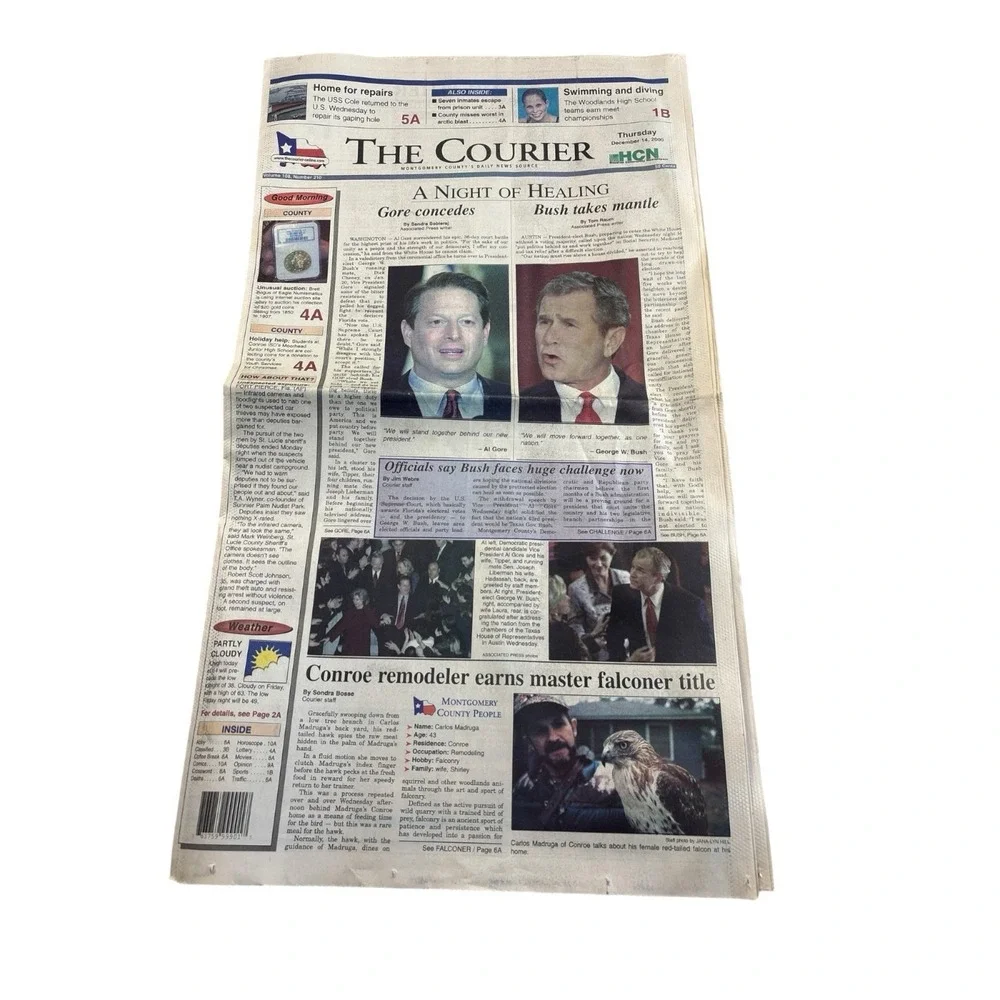 Dec‎ 14 2000 The Courier Newspaper Bush Takes Mantle Gore Concedes