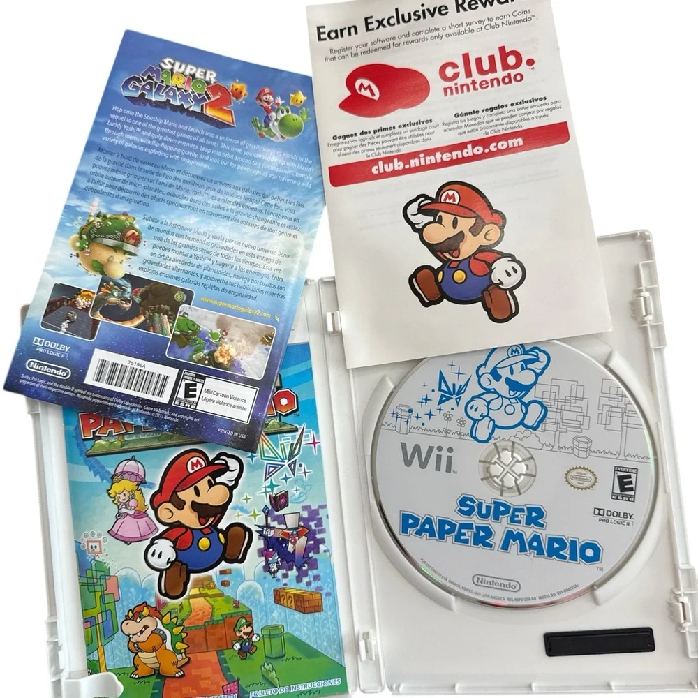 Super Paper Mario Nintendo Wii Nintendo Selects - Complete CIB‎