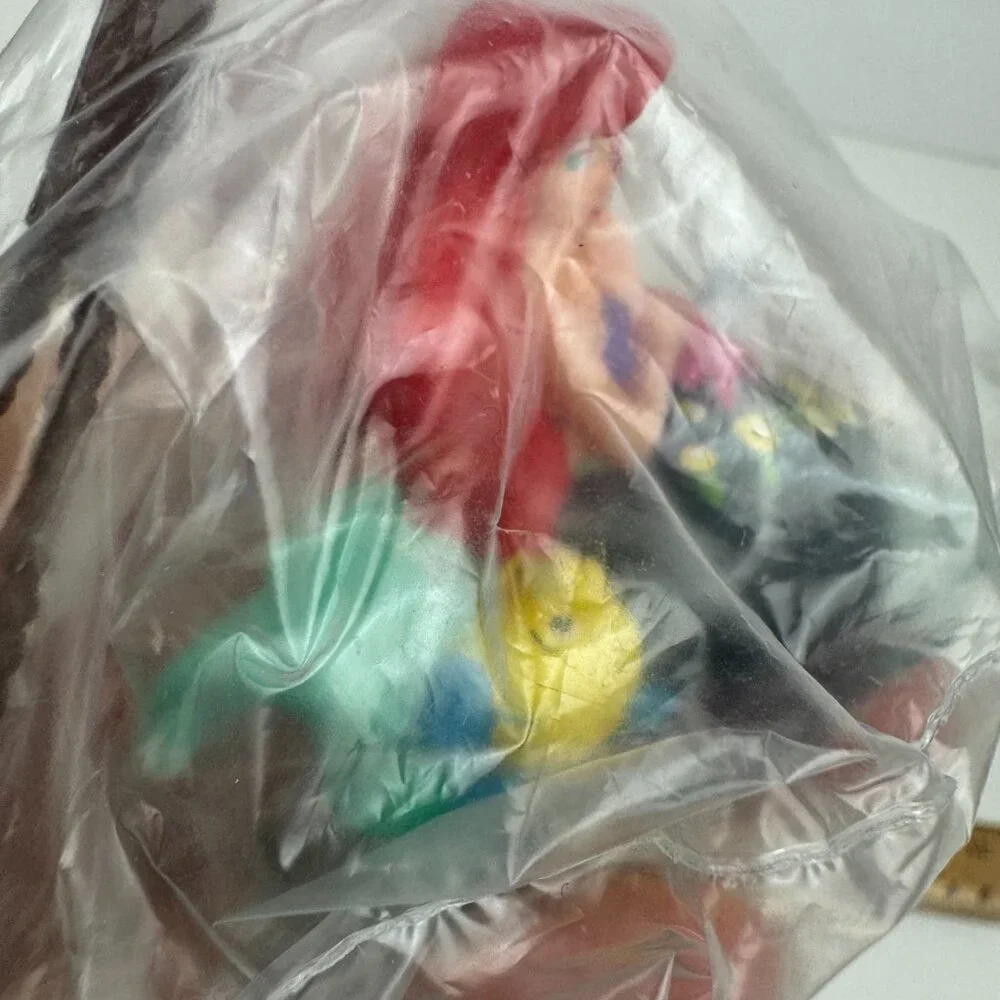 Sealed Vtg 90s Little Mermaid Flounder Applause Cake Topper Figurine Palm Trees‎