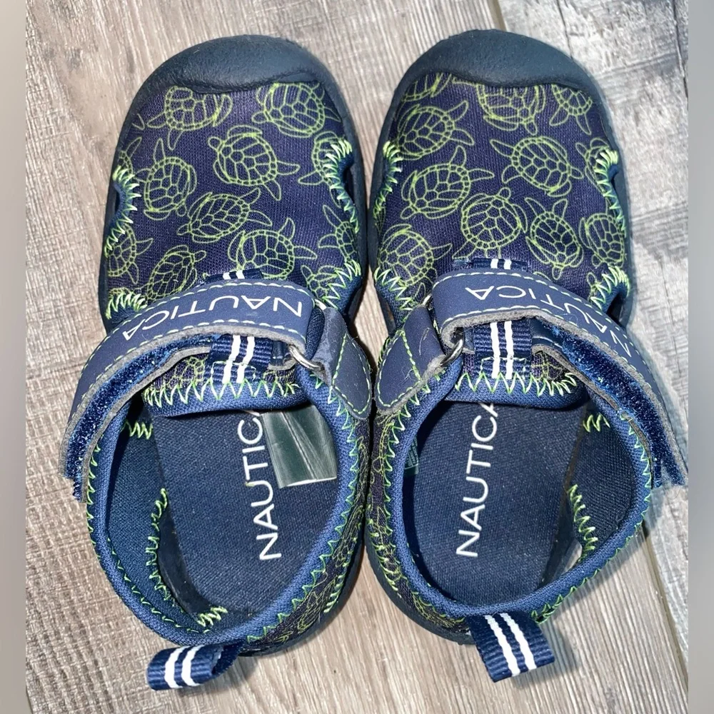 Nautica Kids' Toddler Boy Water Shoes Blue Green Turtles Boys Size 6