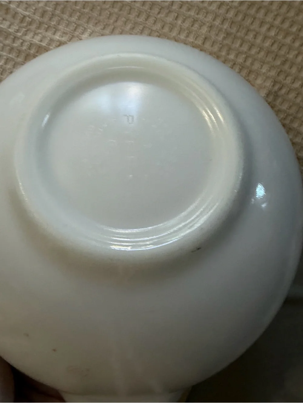 Pyrex White Glass Mixing Bowl with Handles