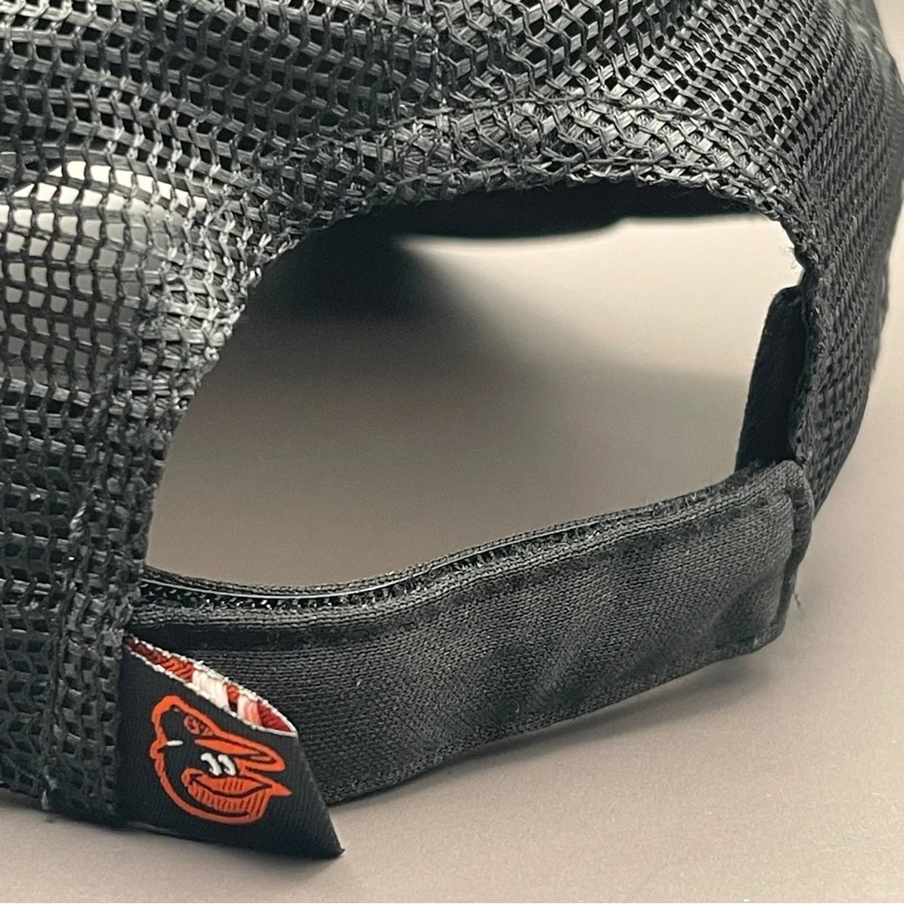 Toddler Baltimore Orioles New Era White/Black Painted A-Frame 9FORTY Trucker Adj