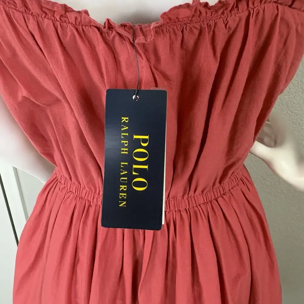 NWT Polo Ralph Lauren Girls Sundress Eyelet Cotton Cottage Coquette Size 14