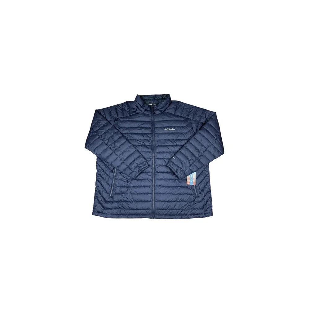 Columbia White Out 1.0 FS Jacket Mens 2X Navy Blue Omni-Heat Puffer XT3760-464