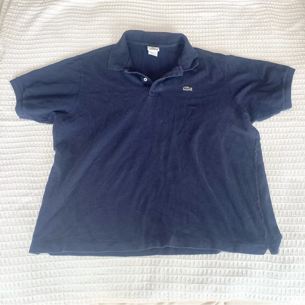 Lacoste navy blue short sleeve polo size 8 (3XL)