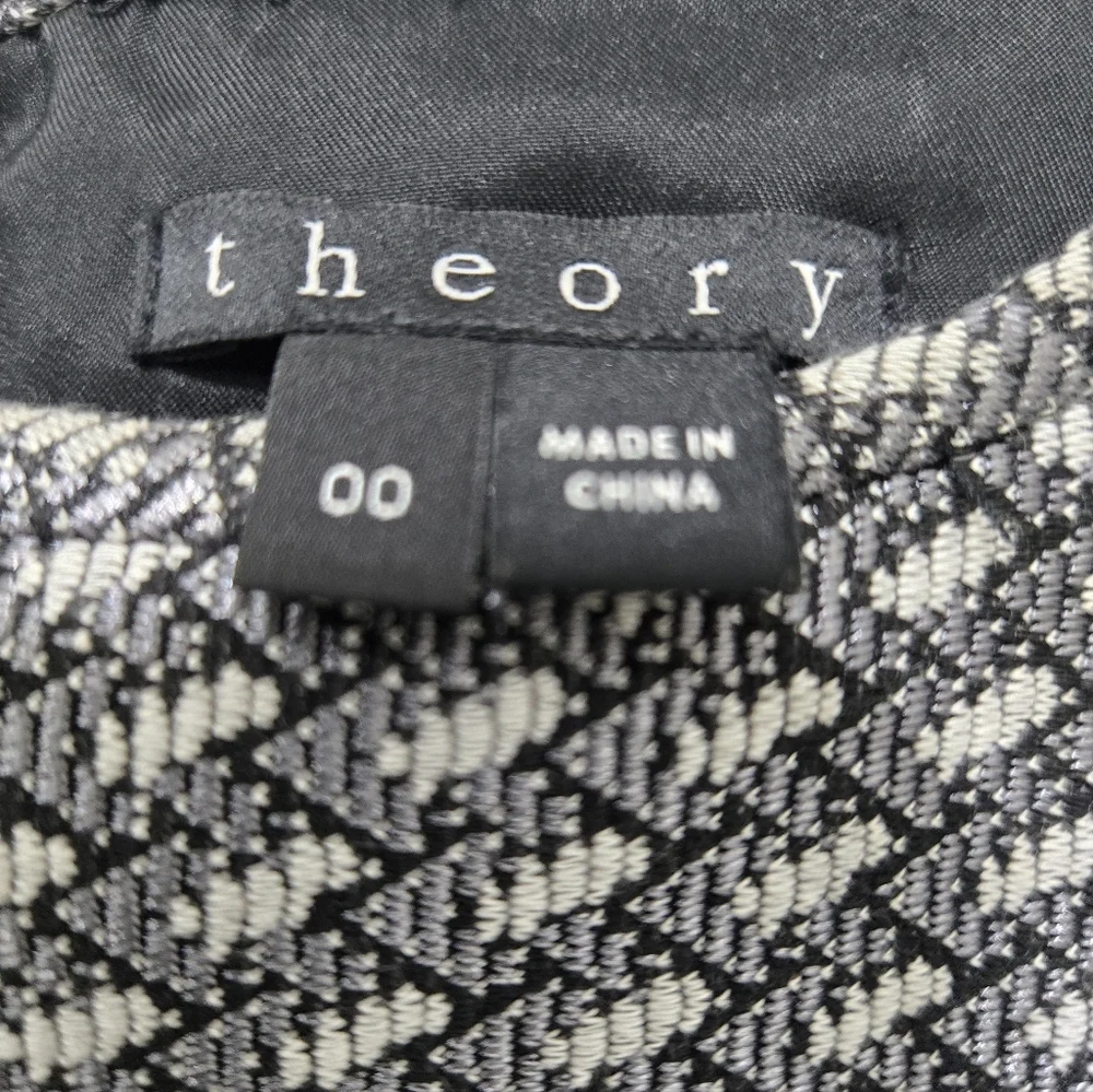 Theory Trekana Circuit Knit Fit And Flare Sleeveless Gray Mini Dress Size 0 EUC