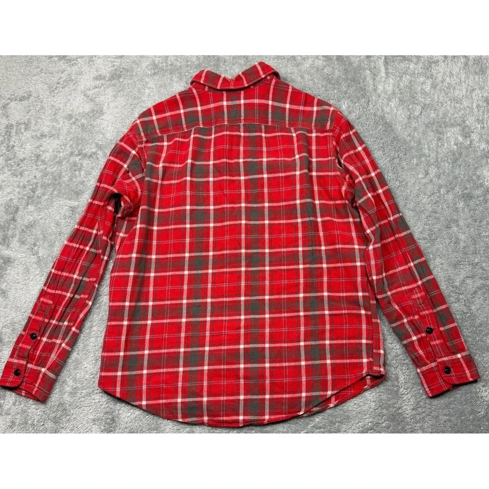 Polo Ralph Lauren Flannel Workshirt Mens Large L Red Plaid Long Sleeve Shirt