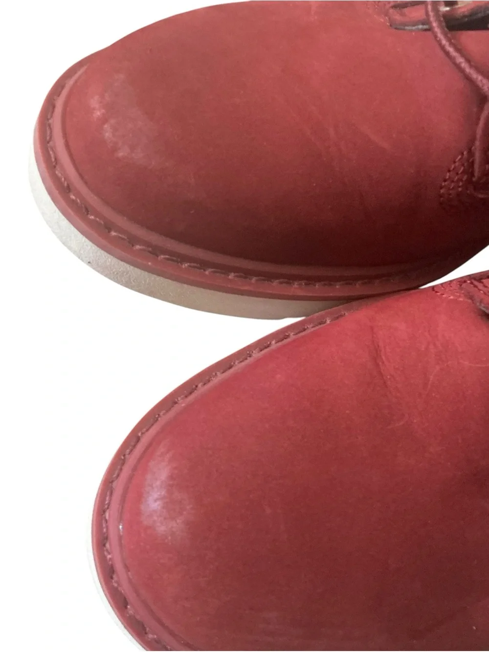 Timberland Kenniston 6-inch lace up nubuck burgundy leather booties size 8