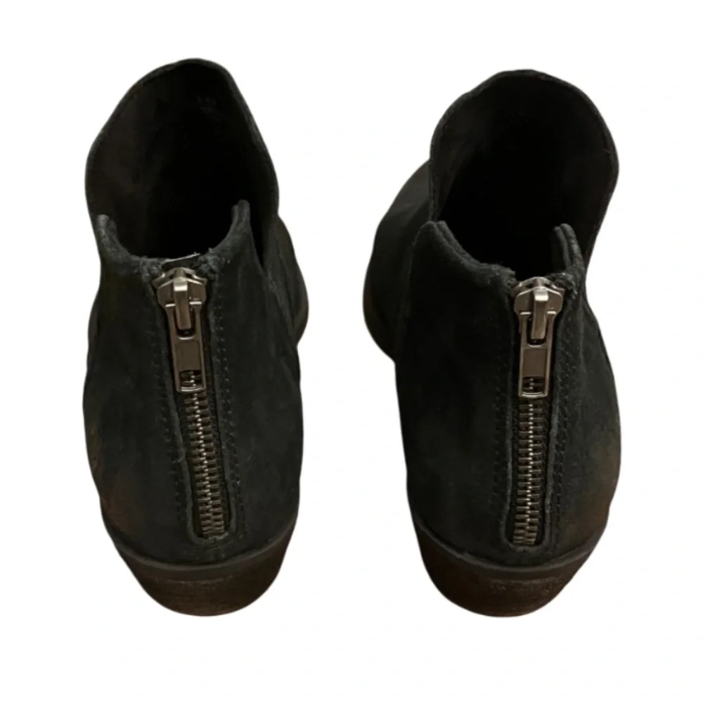 Born Shari Black Distressed Suede Leather Ankle Boots‎ - BR0041009 - 7.5 NWOB
